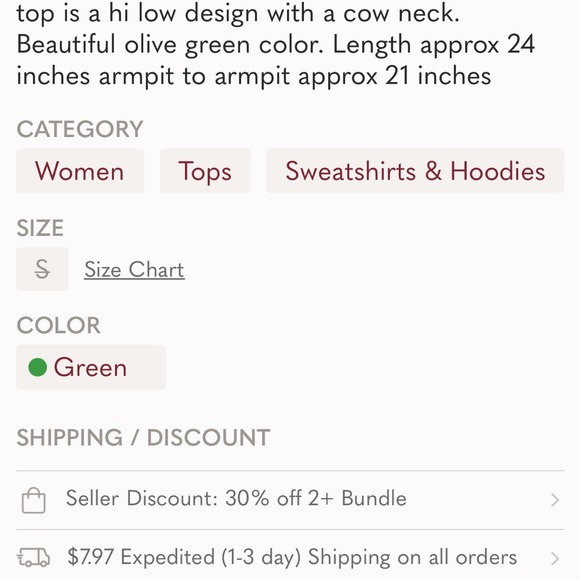 Anthroplogie Saturday Sunday cowl neck sweatshirt size small - Picture 11 of 11